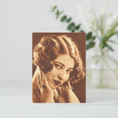 ヴィンテージレトロ女子静かフィルムスター ポストカード (スタンド正面)