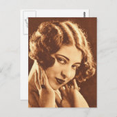 ヴィンテージレトロ女子静かフィルムスター ポストカード (正面/裏面)