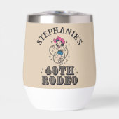 ヴィンテージレトロ女性のカーボーイ40th誕生日パーティー (正面)