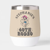 ヴィンテージレトロ女性のカーボーイ40th誕生日パーティー (背面)