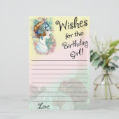 ヴィンテージレトロ女性の誕生日の女の子を願う (スタンド正面)