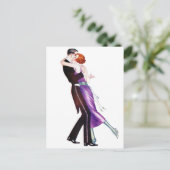 ヴィンテージレトロ女性女性デコダンサー ポストカード (スタンド正面)