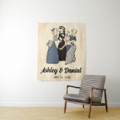 ヴィンテージレトロ婚約リングや輪50おもしろいs結婚 タペストリー (インサイチュ)