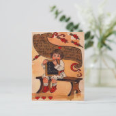 ヴィンテージレトロ学ズラブバレンタインカード シーズンポストカード (スタンド正面)