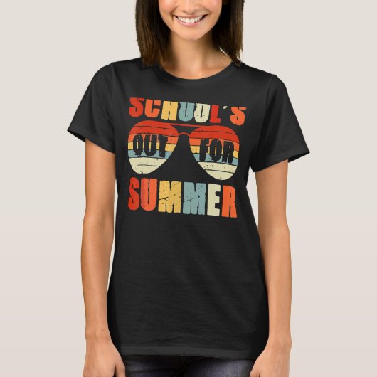ヴィンテージレトロ学校の最終日Te夏 Tシャツ (正面)