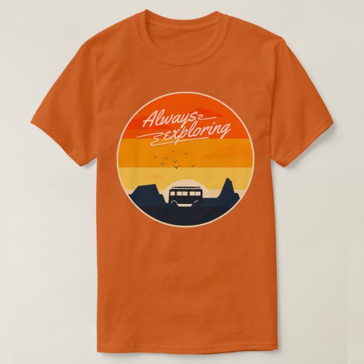 ヴィンテージレトロ常にサーフを探索 Tシャツ (デザイン正面)