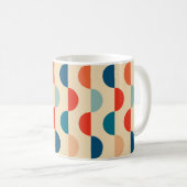 ヴィンテージレトロ幾何学的ヒッピーファンキーボーカラフル コーヒーマグカップ (正面右)