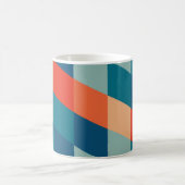 ヴィンテージレトロ幾何学的ヒッピーファンキーボーカラフル コーヒーマグカップ (中央)