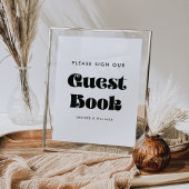 ヴィンテージレトロ当社のゲストブック結婚のサイン ポスター