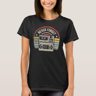 ヴィンテージレトロ忘れなしオーディオカセット70s 80s tシャツ