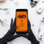 ヴィンテージレトロ怖いハローウィンパーティ 招待状