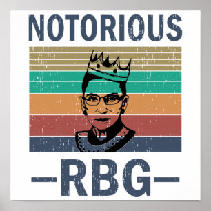 ヴィンテージレトロ悪名高いRBGルスバダーギンズバーグ ポスター