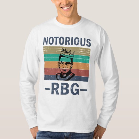 ヴィンテージレトロ悪名高いRBGルスバダーギンズバーグ Tシャツ (正面)