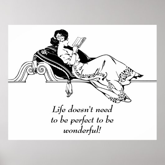 ヴィンテージレトロ感動的ライフ引用文 ポスター (正面)