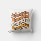 ヴィンテージレトロ感謝タイポグラフィ装飾用クッション クッション (正面)