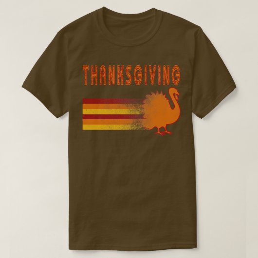 ヴィンテージレトロ感謝祭トルコ Tシャツ (デザイン正面)