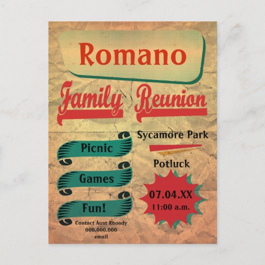 ヴィンテージレトロ懇親会はがき ポストカード (正面)