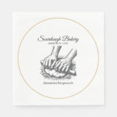 ヴィンテージレトロ手作りソーファードベーカリーfor baker スタンダードランチョンナプキン (正面)