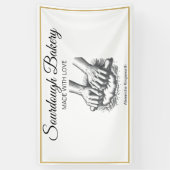 ヴィンテージレトロ手作りソーファードベーカリーfor baker 横断幕 (縦)