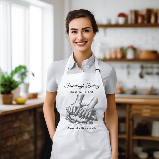 ヴィンテージレトロ手作りソー生地のベーカー用ベーカー エプロン