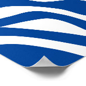 ヴィンテージレトロ抽象芸術青 ポスター (角)