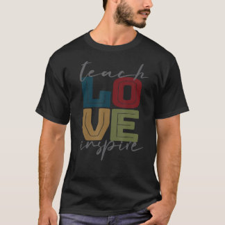 ヴィンテージレトロ教え先生ラヴ先生W Tシャツ