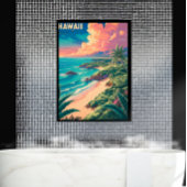 ヴィンテージレトロ旅行ポスター – ハワイ ポスター