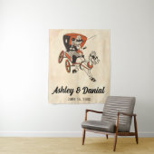 ヴィンテージレトロ旧クラシックスタイル50素朴s結婚の タペストリー (インサイチュ)