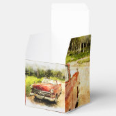 ヴィンテージレトロ旧クラシック車オートウォーターカラーアート フェイバーボックス (オープン)