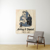 ヴィンテージレトロ旧スタイル素朴提結婚案 タペストリー (インサイチュ)