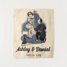 ヴィンテージレトロ旧スタイル素朴提結婚案 タペストリー