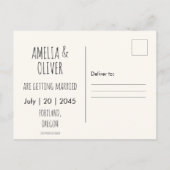 ヴィンテージレトロ旧スタイル70s日付カードの保存 案内ポストカード (裏面)