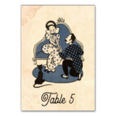 ヴィンテージレトロ旧提案書50年代漫画書結婚の テーブルナンバー (裏面)