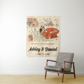 ヴィンテージレトロ旧新婦おもしろい結婚ズ タペストリー (インサイチュ)