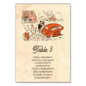 ヴィンテージレトロ旧50年代の漫画ブック素朴結婚 テーブルナンバー (裏面)