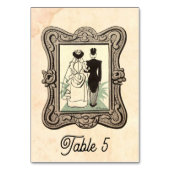 ヴィンテージレトロ旧50年代の漫画ブック素朴結婚 テーブルナンバー (裏面)