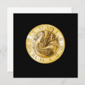 ヴィンテージレトロ時計タイムトラベラーフィクションGi 招待状 (正面/裏面)