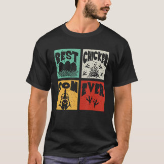 ヴィンテージレトロ最高のチキンソンエバー農家ファミリー Tシャツ