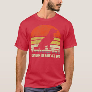 ヴィンテージレトロ最高のドッグパパエバーラブラドールリトリエ Tシャツ