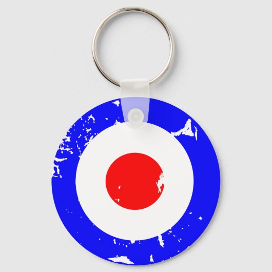 ヴィンテージレトロ期限切れモダンターゲット キーホルダー (正面)