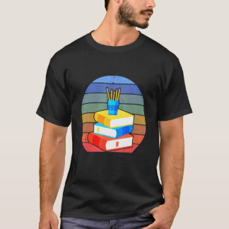 ヴィンテージレトロ本読み Tシャツ