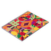 ヴィンテージレトロ果実ヴィンテージシームレスパターン。アブスト ノートブック (左側)