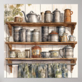 ヴィンテージレトロ棚画像 ポスター (正面)