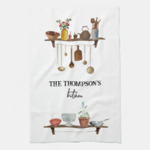 ヴィンテージレトロ水彩台所用品