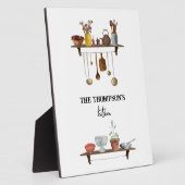 ヴィンテージレトロ水彩台所用品 フォトプラーク (側面)