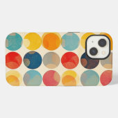ヴィンテージレトロ水玉模様 iPhoneケース (裏面横)