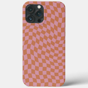 ヴィンテージレトロ波市松模様に型 iPhone 13 PRO MAXケース