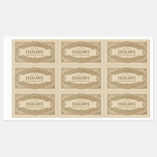 ヴィンテージレトロ洗練フランスのクリーミ縁どー ラベル (シート)