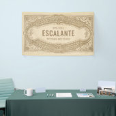 ヴィンテージレトロ洗練フランスのクリーミ縁どー 横断幕 (トレードショー)