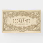 ヴィンテージレトロ洗練フランスのクリーミ縁どー 横断幕 (横)